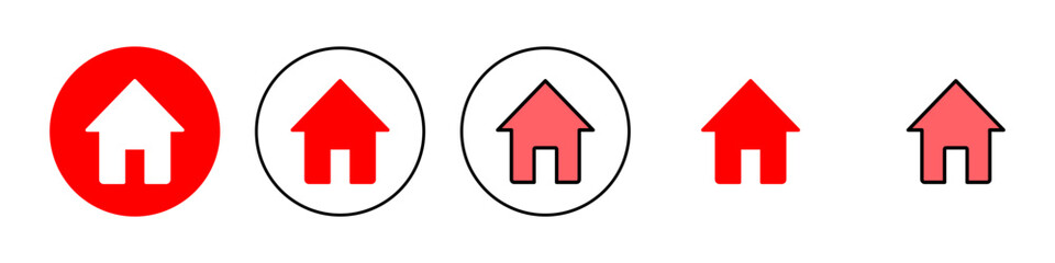 Home icon set illustration. House sign and symbol