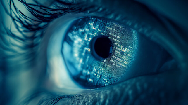 Silhouette von Kopf eines Hackers mit digitalen Zahlen Codes Quellcodes im Hintergrund unscharf Datenschutz Symbol Generative AI