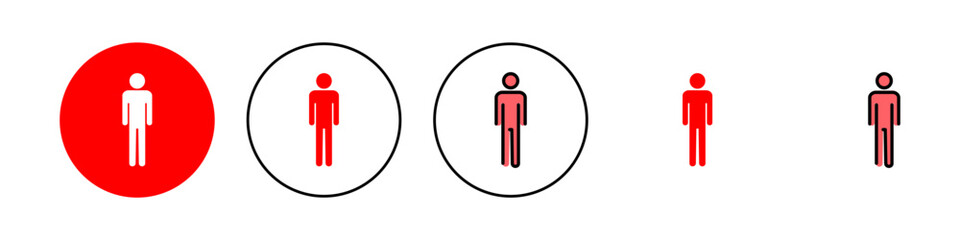 Man icon set illustration. male sign and symbol. human symbol