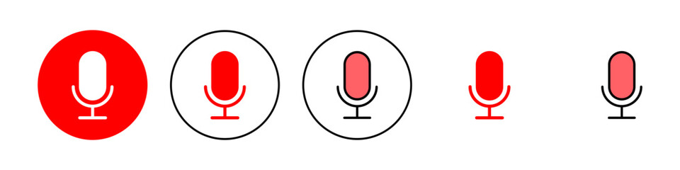 Microphone icon vector illustration. karaoke sign and symbol - obrazy, fototapety, plakaty