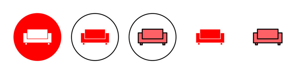 Sofa icon set illustration. sofa sign and symbol. furniture icon