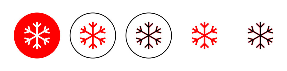 Snow icon set illustration. snowflake sign and symbol