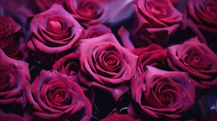 A close-up view of a bunch of vibrant red roses. Perfect for expressing love and romance.