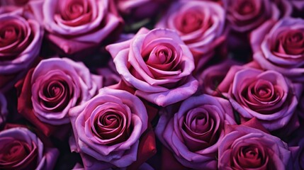 A close-up view of a bunch of pink roses. This image captures the delicate beauty and vibrant color of these flowers. Perfect for adding a touch of elegance to any project or design