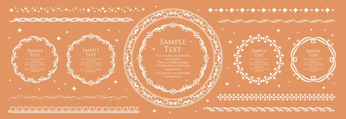 高級感のあるカードデザイン。アンティークな装飾デザイン。エレガントな縁の模様