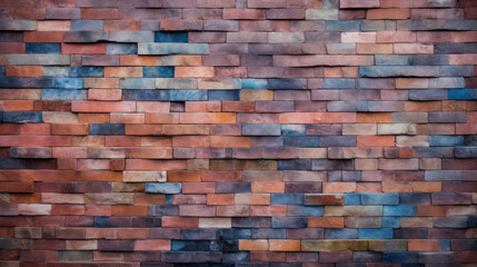 Old brick wall background, delicate colors grunge texture or pattern for design. Generative ai