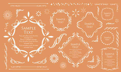 高級感のあるカードデザイン。アンティークな装飾デザイン。エレガントな縁の模様