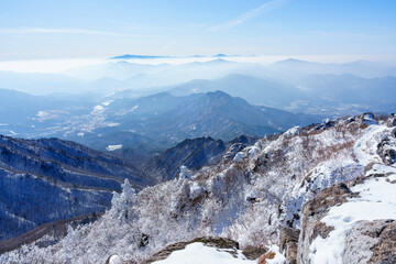 Scenic view of Hallasan Mountain against sky