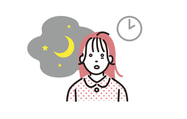 深夜に眠れない女性