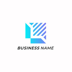 design logo combine letter L and arrow
