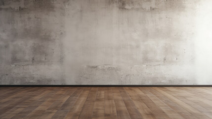Old weathered concrete wall and wooden floor background