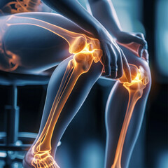 Joint and knee pain augmented reality render vfx