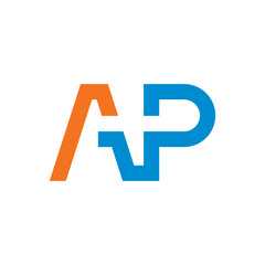 sign of ap letter logo vector icon illustration