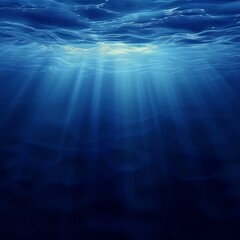 Obraz premium Underwater Ocean Sunlight Background