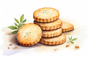 Delicious Crunchy Homemade Shortbread Cookies on a Rustic Wooden Table