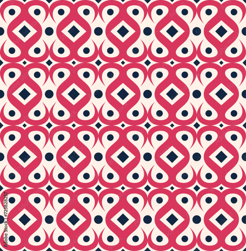 Aufkleber abstract geometric seamless pattern. graphic modern background. simple dotted background in red and 