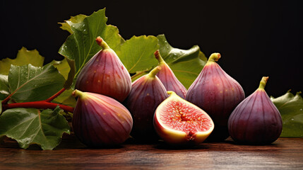 Photo of fig in front of colored background