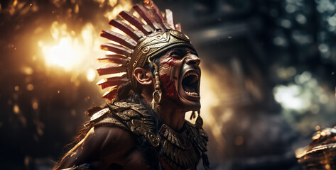 warrior painting, warriors expression, tribal warrior