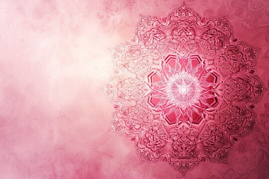 Pink desktop wallpaper background by islamic elegant ornament with light
