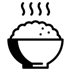 Rice bowl food restaurant icon