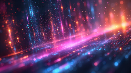 Obraz premium Futuristic abstract artistic particle light flowing wallpaper background