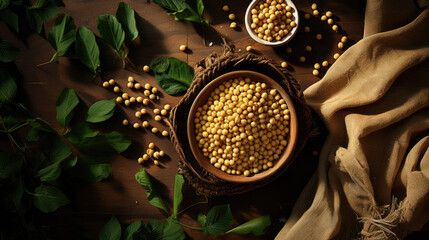 Photo of retro style chickpeas legumes