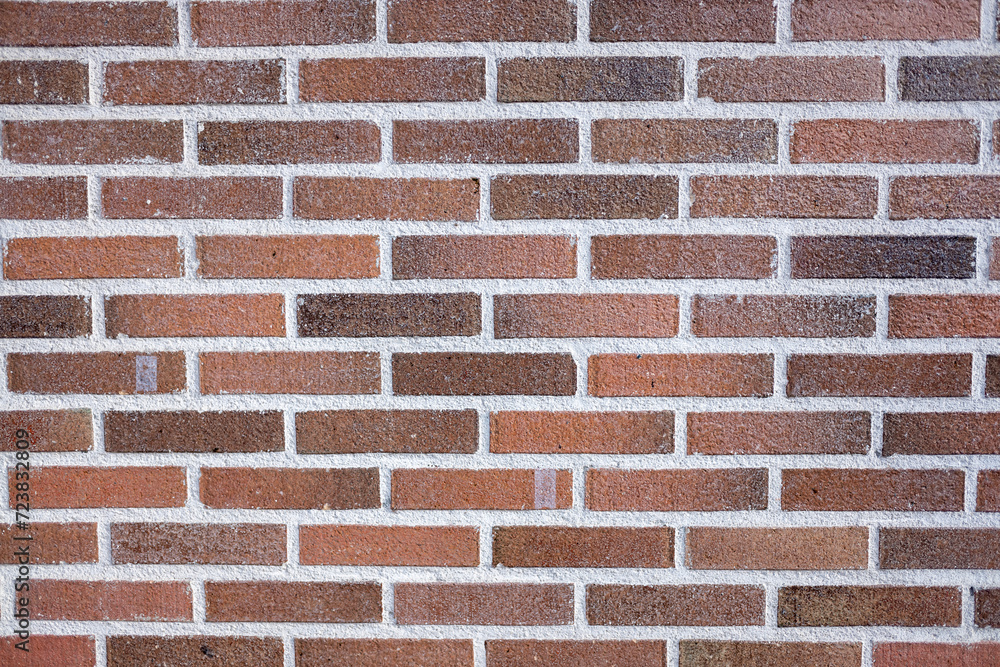 Wall mural detail of the texture of a refractory brick wall for backdrops