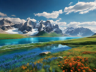 Obraz premium lake in the mountains