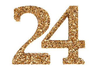 Fototapeta premium 24 number gold glitter
