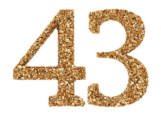Fototapeta premium 43 number gold glitter