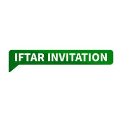 Iftar Invitation Text In Green Rectangle Shape For Information Announcement Promotion Business Marketing Social Media
