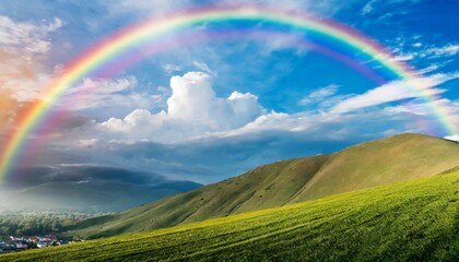 rainbow in the beautiful sky
