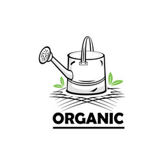 organic farm design logo vector