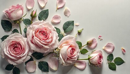 Obraz na płótnie Canvas bouquet of roses on a white background