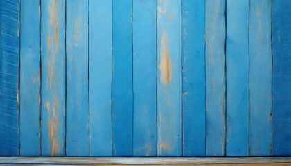 vintage beach wood background old blue color wooden plank