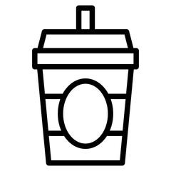 Coffee cup icon. Coffee paper cup icon