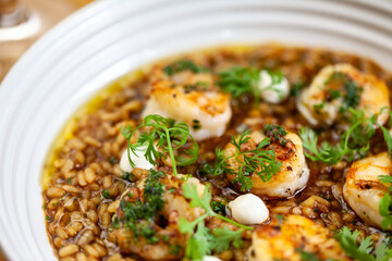 Arroz Caldoso de Camarão com Gremolata
Shrimp Stew Rice with Gremolata