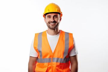 Professional civil engineer on isolated white background