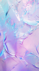 Abstract background of holographic foil in pink and blue tone .