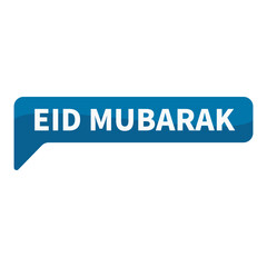Eid Mubarak Text In Blue Rectangle Shape For Promotion Information Announcement Business Marketing Social Media
