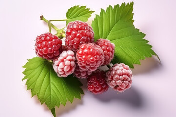 Raspberry, white isolated background