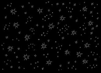 black background with white stars
