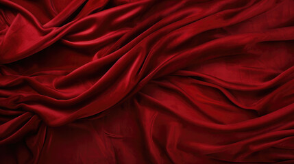 Red crinkle velvet fabric pattern