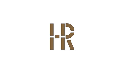 HR, RH, R , H , Abstract Letters Logo Monogram