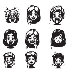 cartoon facial expression icons