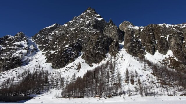 Winter landscape on Alpe Devero, Italy 
