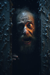 Scared man wallpaper