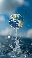 World water day. Concept of eco life or save the world.