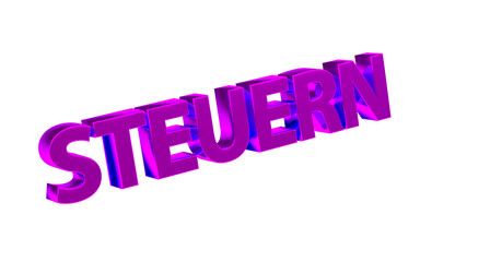 Steuern - pinke plakative 3D-Schrift, Abgaben, Finanzamt, Einkommensteuer, Umsatzsteuer, Körperschaftsteuer, Mehrwertsteuer, Steuerpflicht, Business, Freisteller, Rendering