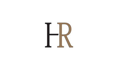HR, RH, R , H , Abstract Letters Logo Monogram